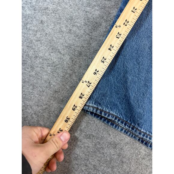 Levis Denim Jean Side Slit Midi Skirt Womens 29 Blue 5 Pockets Faded Button Fly - Picture 2 of 9